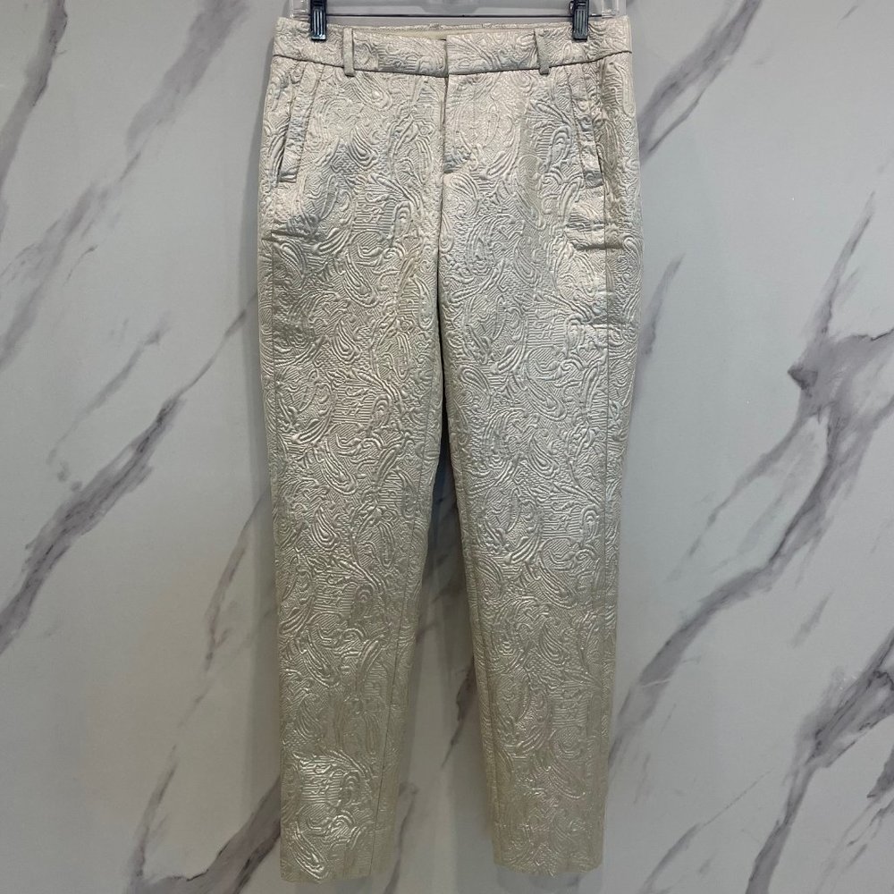 J. Crew Metallic Cigarette Pants